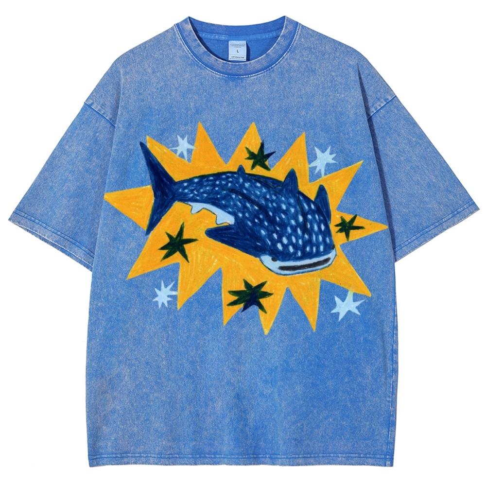 Whale Shark Unisex Vintage Washed Tee