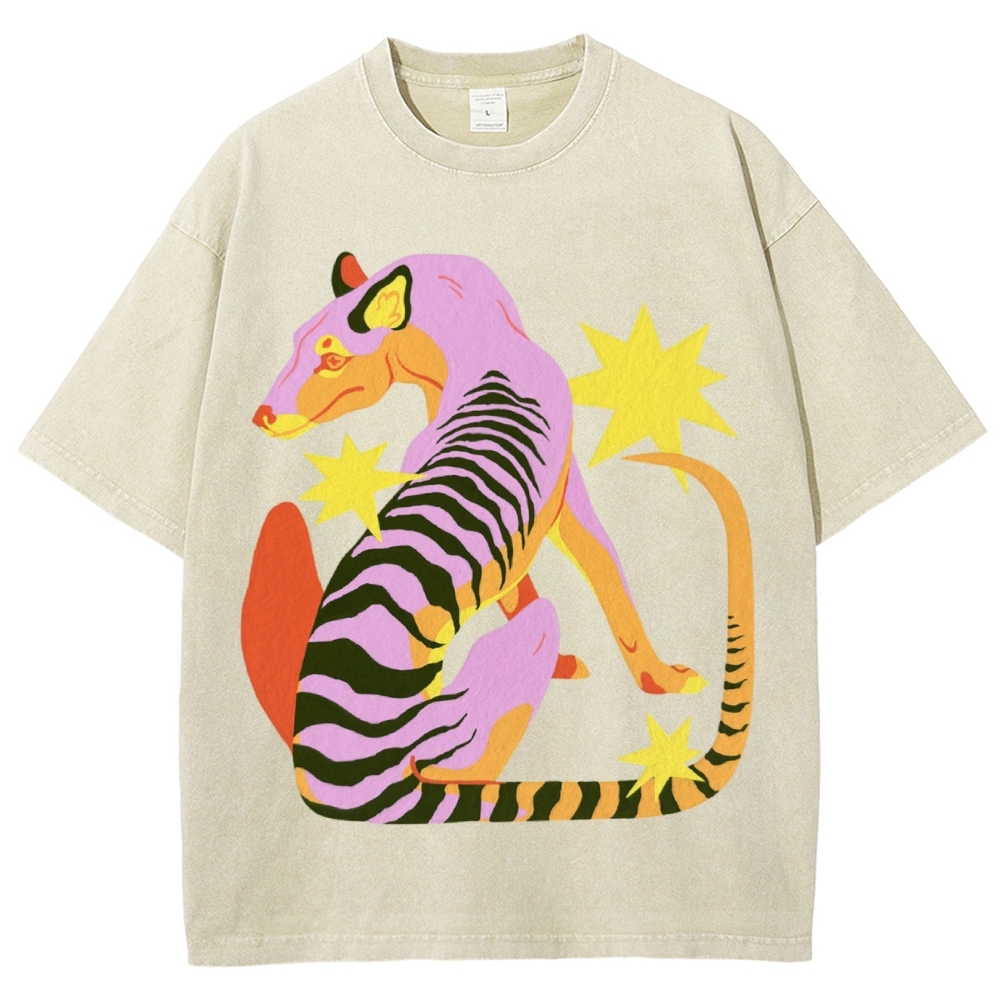 The Thylacine Unisex Vintage Washed Tee