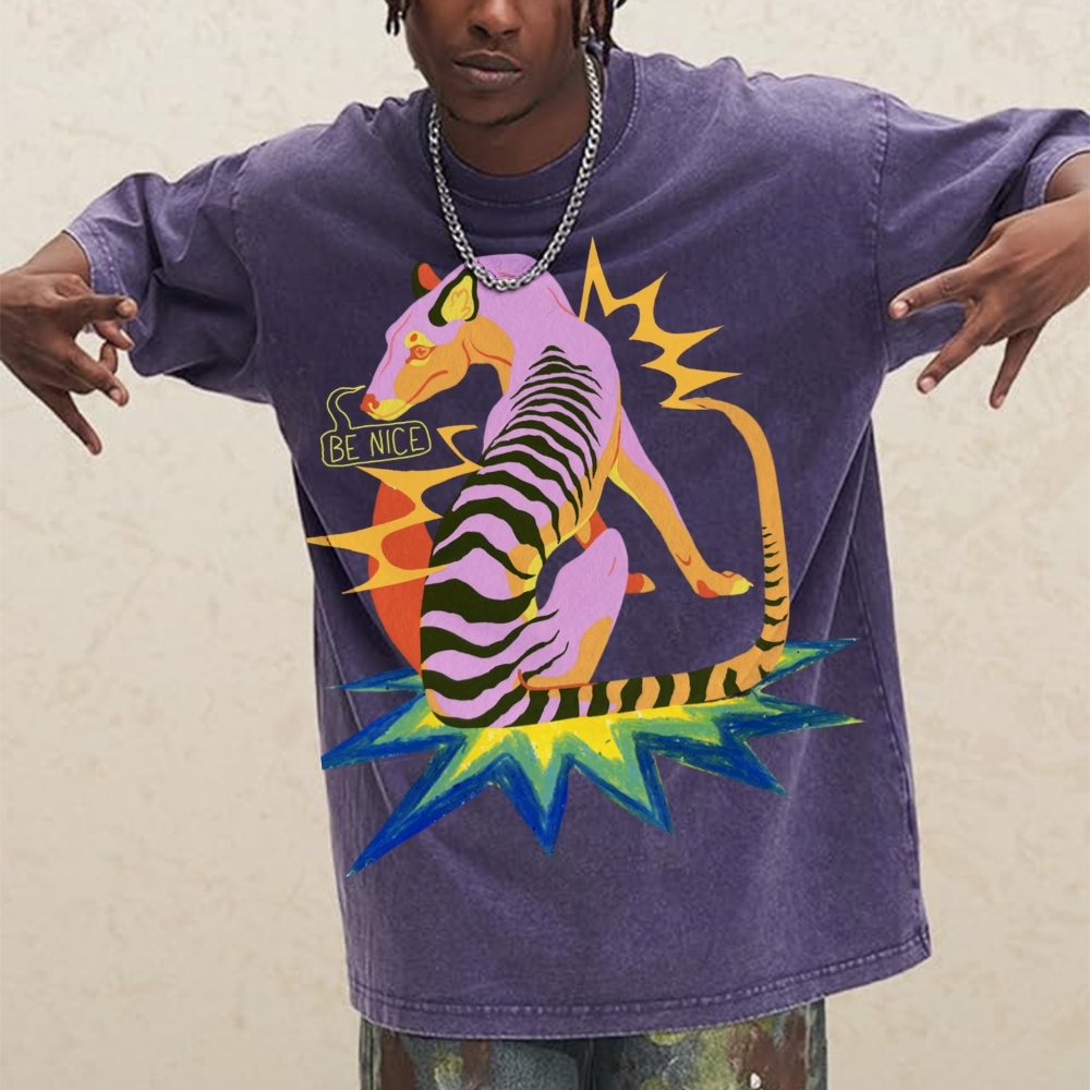 Salute to Thylacine Unisex Vintage Washed Tee