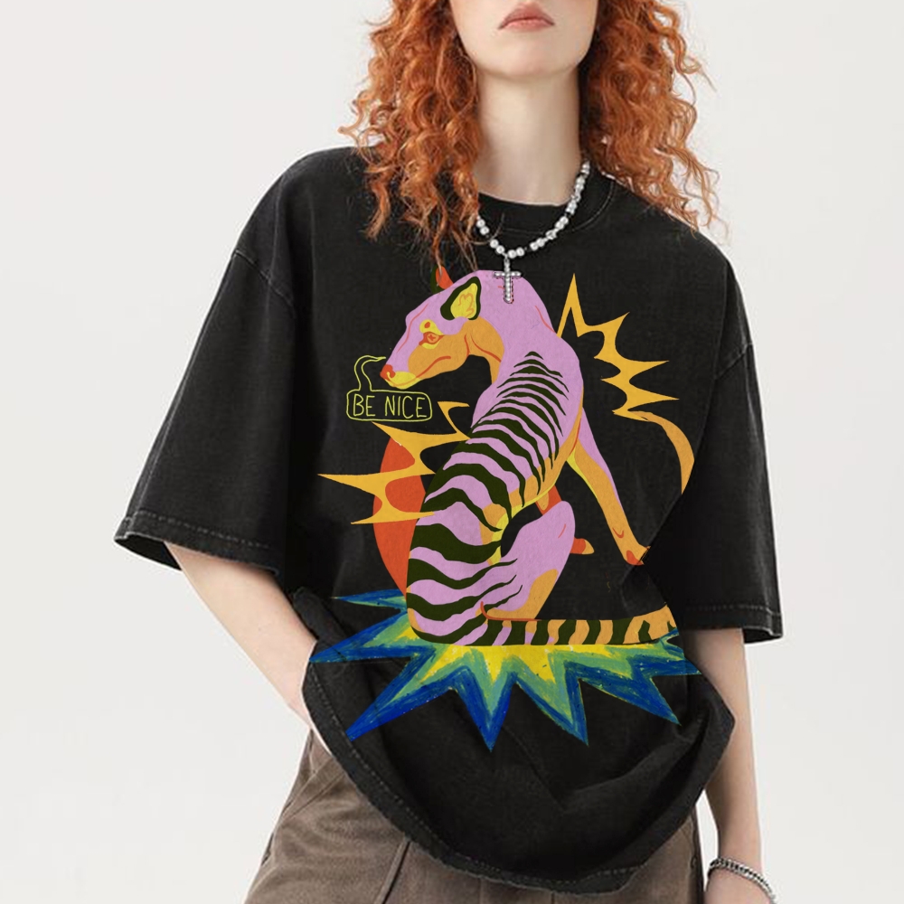 Salute to Thylacine Unisex Vintage Washed Tee