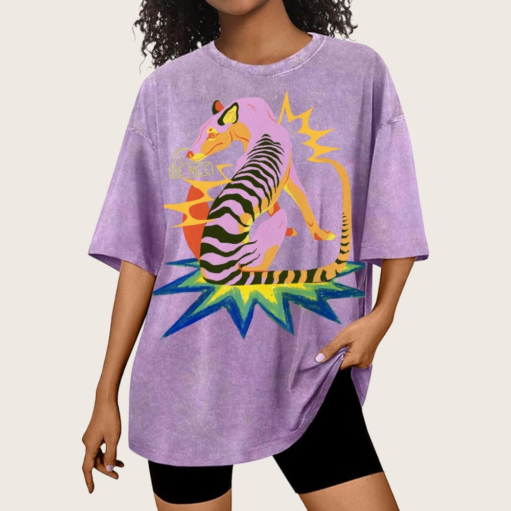 Salute to Thylacine Unisex Vintage Washed Tee