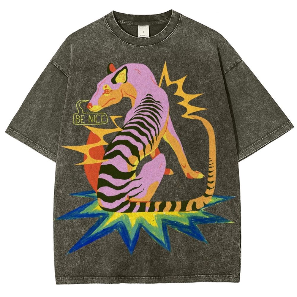 Salute to Thylacine Unisex Vintage Washed Tee
