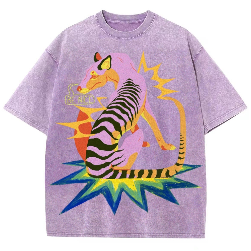Salute to Thylacine Unisex Vintage Washed Tee