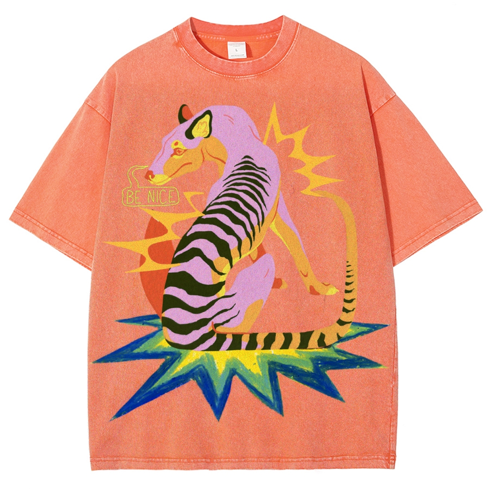 Salute to Thylacine Unisex Vintage Washed Tee