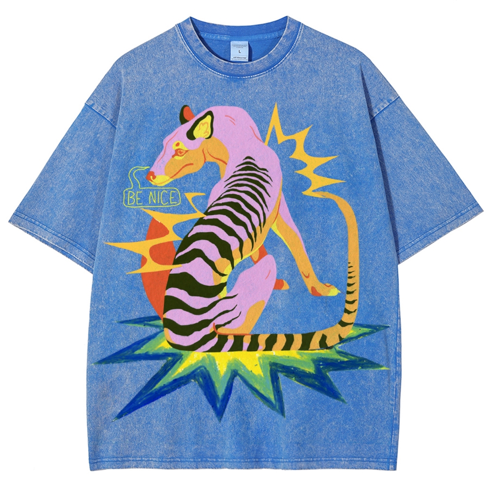 Salute to Thylacine Unisex Vintage Washed Tee
