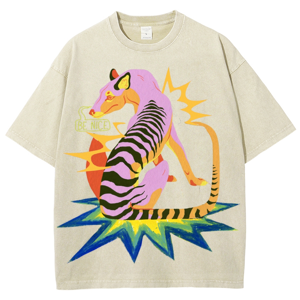 Salute to Thylacine Unisex Vintage Washed Tee