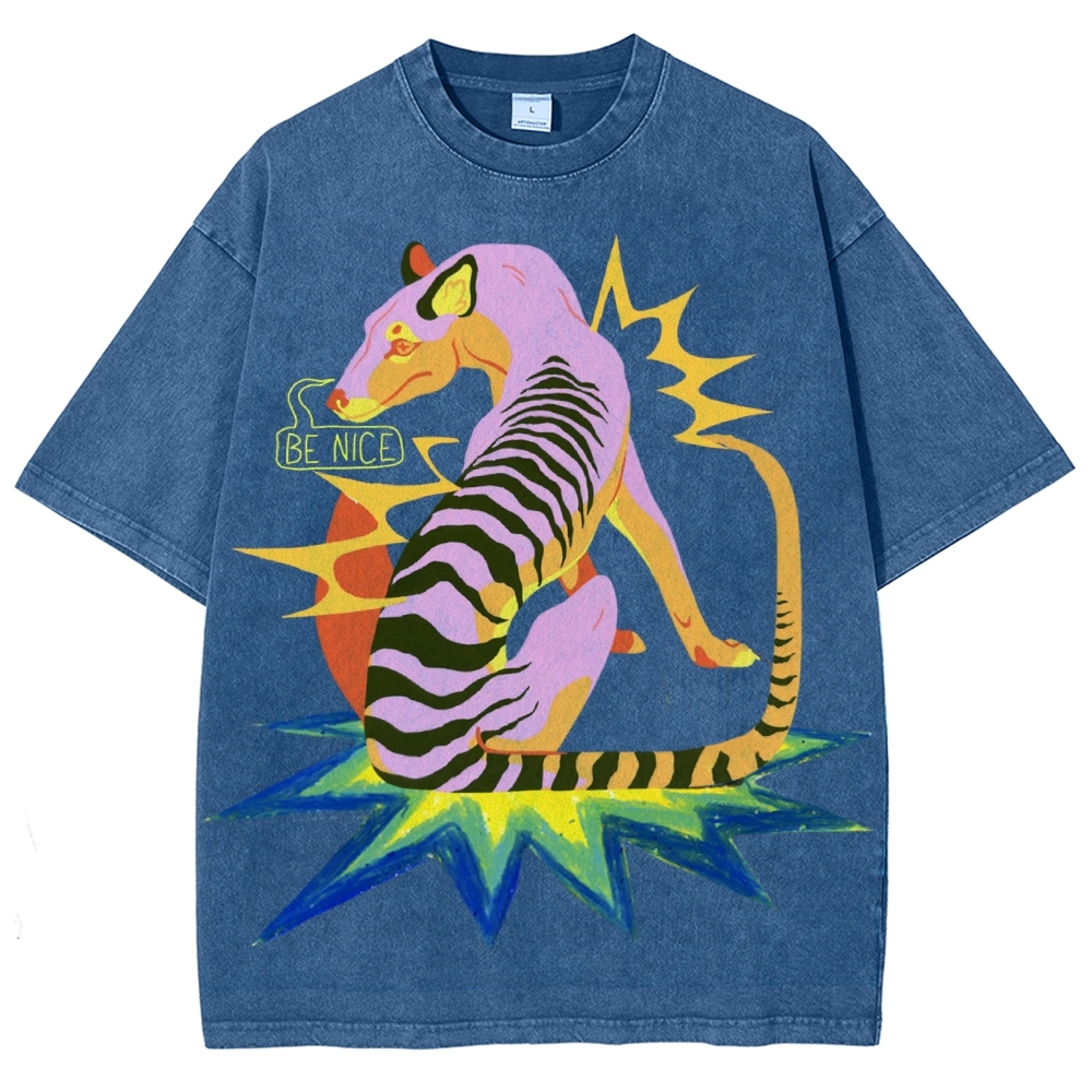Salute to Thylacine Unisex Vintage Washed Tee