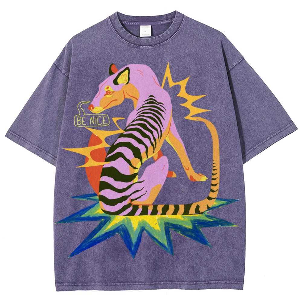 Salute to Thylacine Unisex Vintage Washed Tee