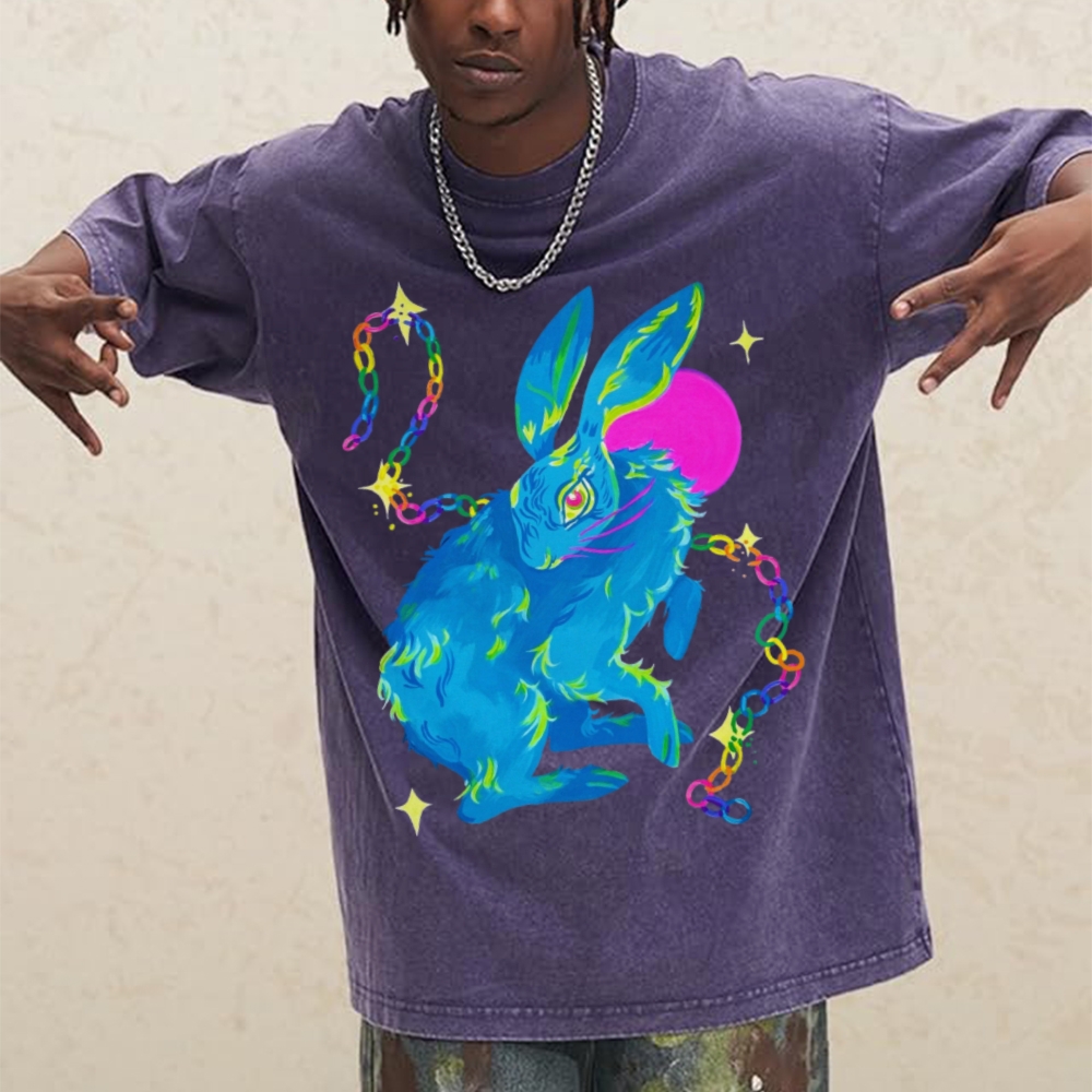Blue Hare Unisex Vintage Washed Tee