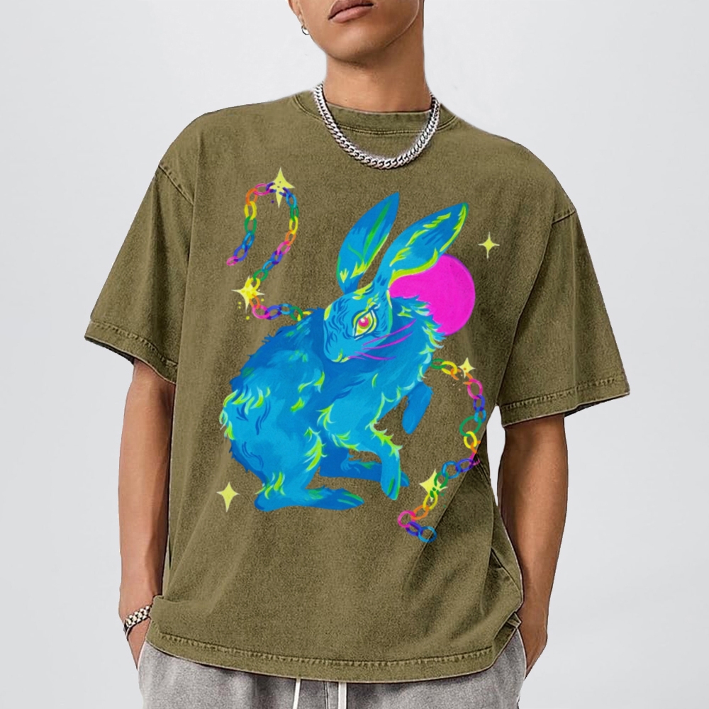 Blue Hare Unisex Vintage Washed Tee