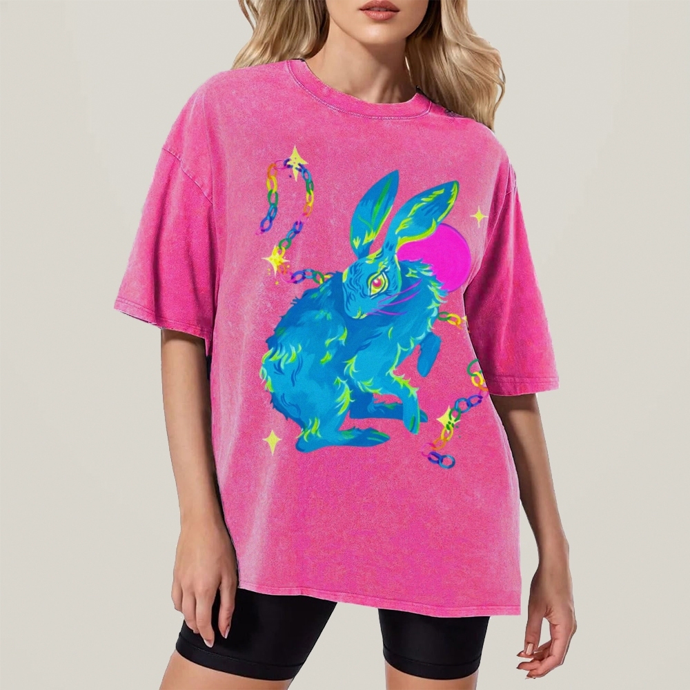 Blue Hare Unisex Vintage Washed Tee