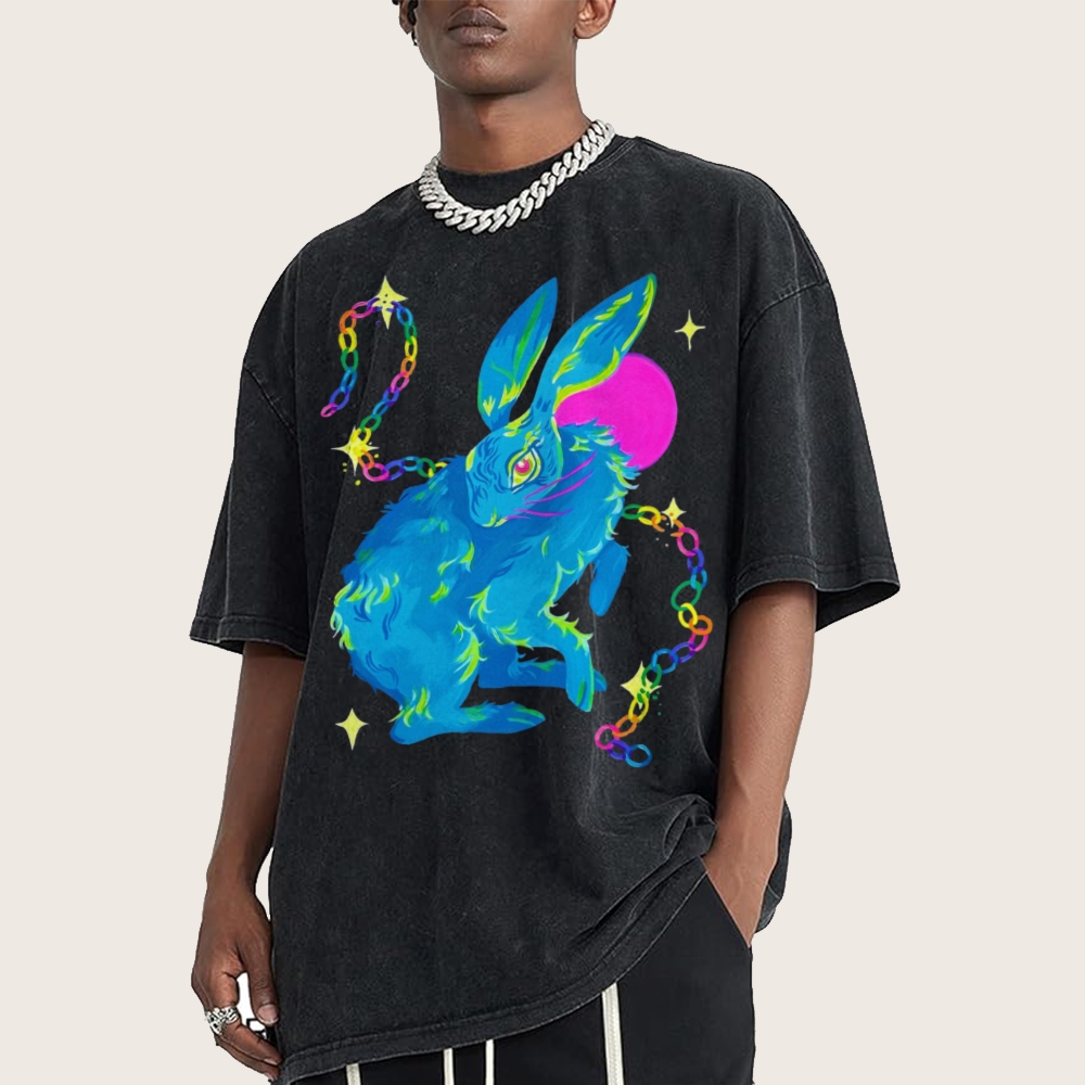 Blue Hare Unisex Vintage Washed Tee