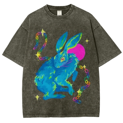 Blue Hare Unisex Vintage Washed Tee