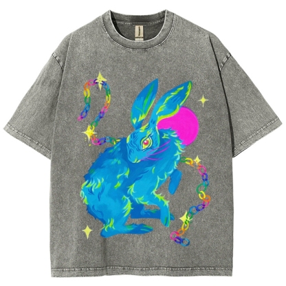Blue Hare Unisex Vintage Washed Tee