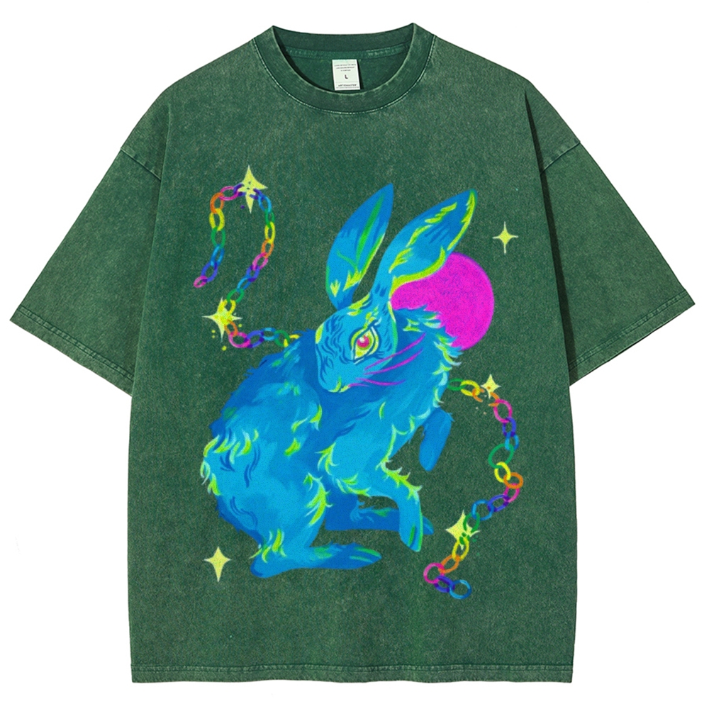 Blue Hare Unisex Vintage Washed Tee
