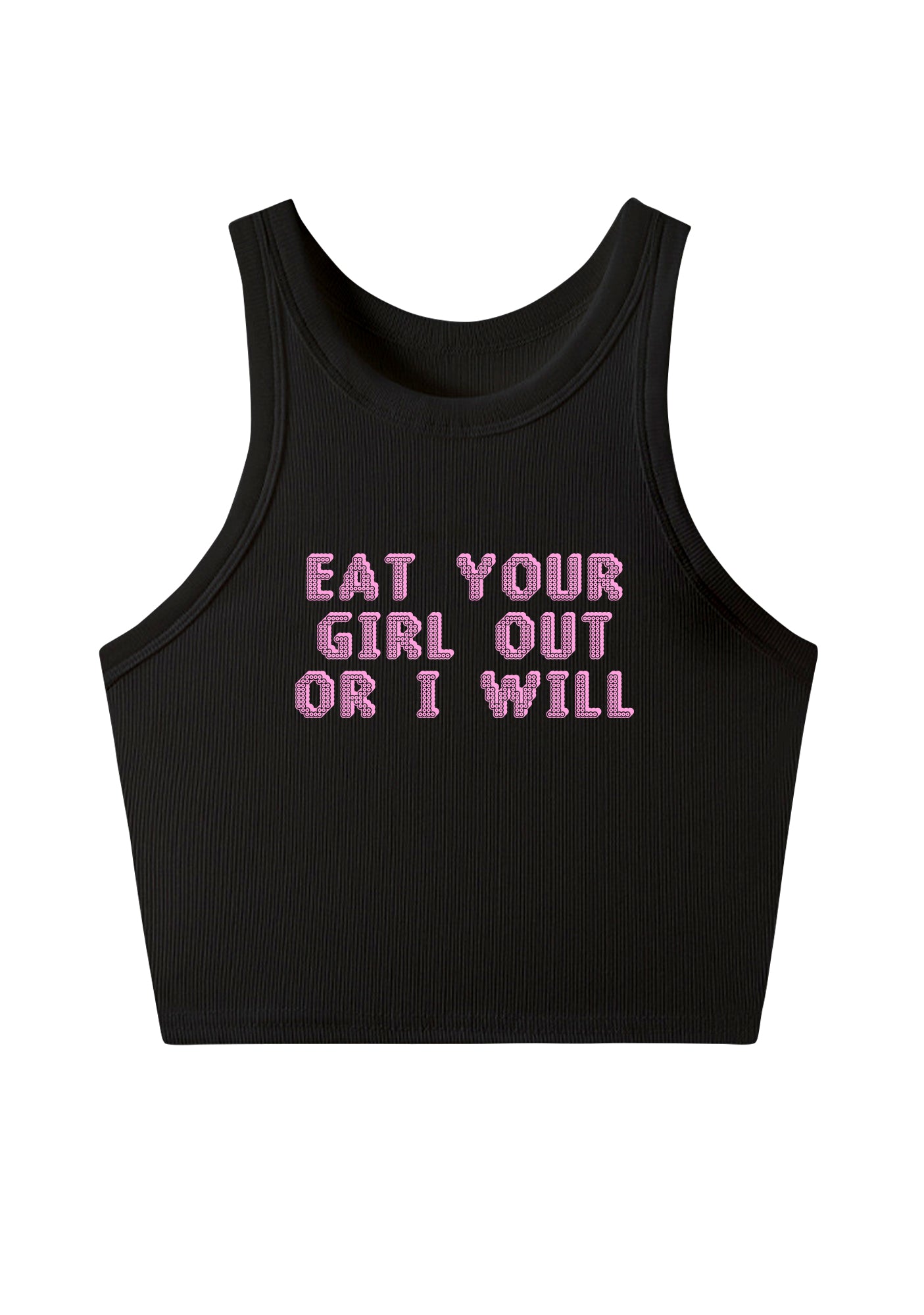 Eat Your Girl Out Y2K Crop Tank Top 