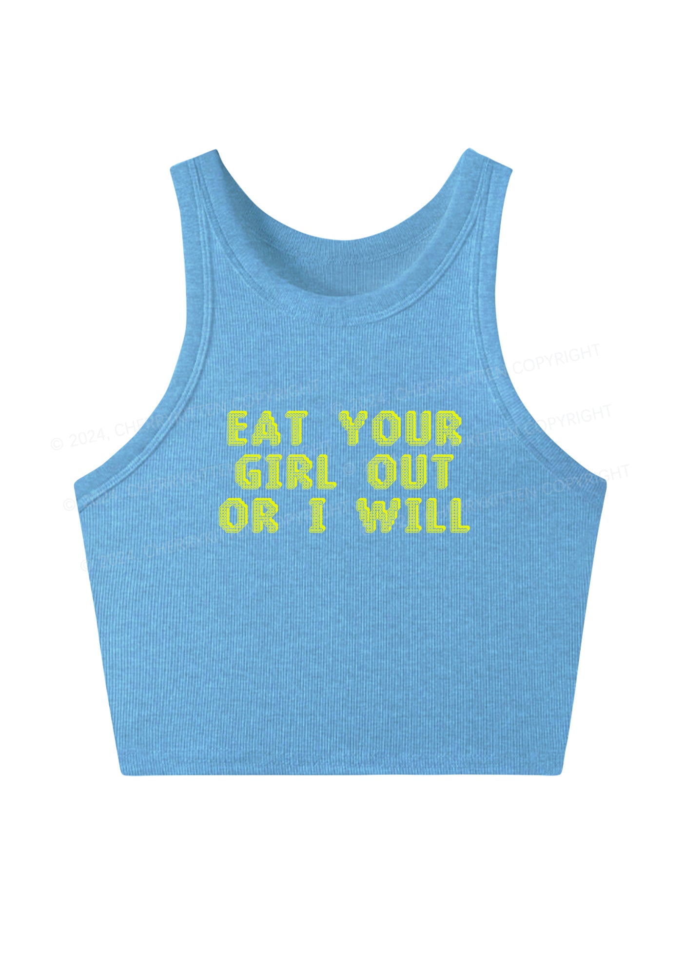 Eat Your Girl Out Y2K Crop Tank Top 