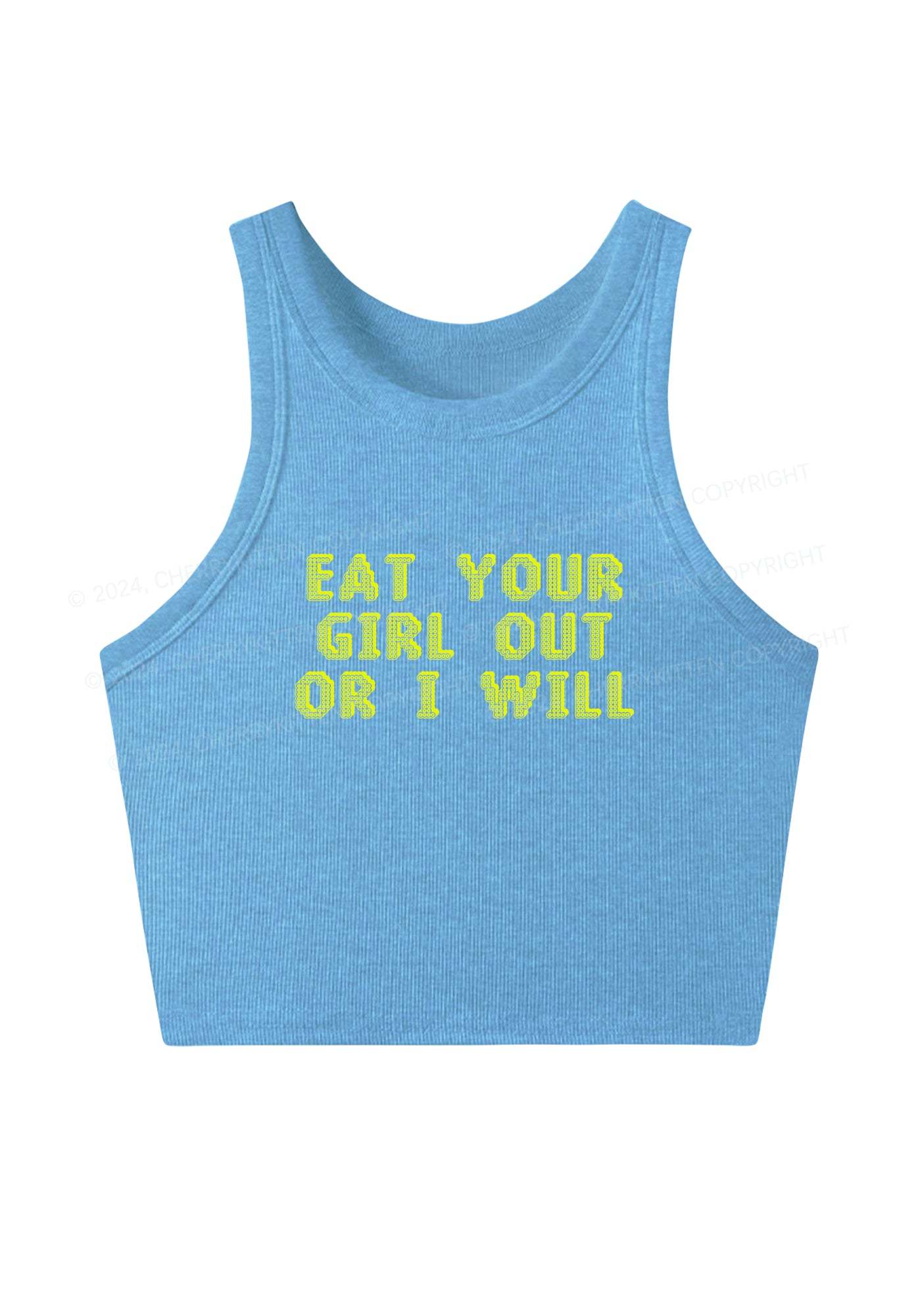 Eat Your Girl Out Y2K Crop Tank Top 