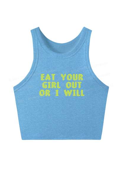 Eat Your Girl Out Y2K Crop Tank Top 