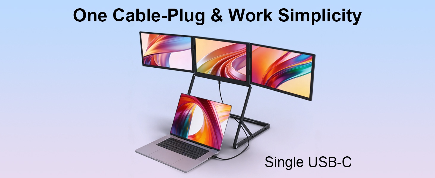 15.6 inch triple monitor for laptop