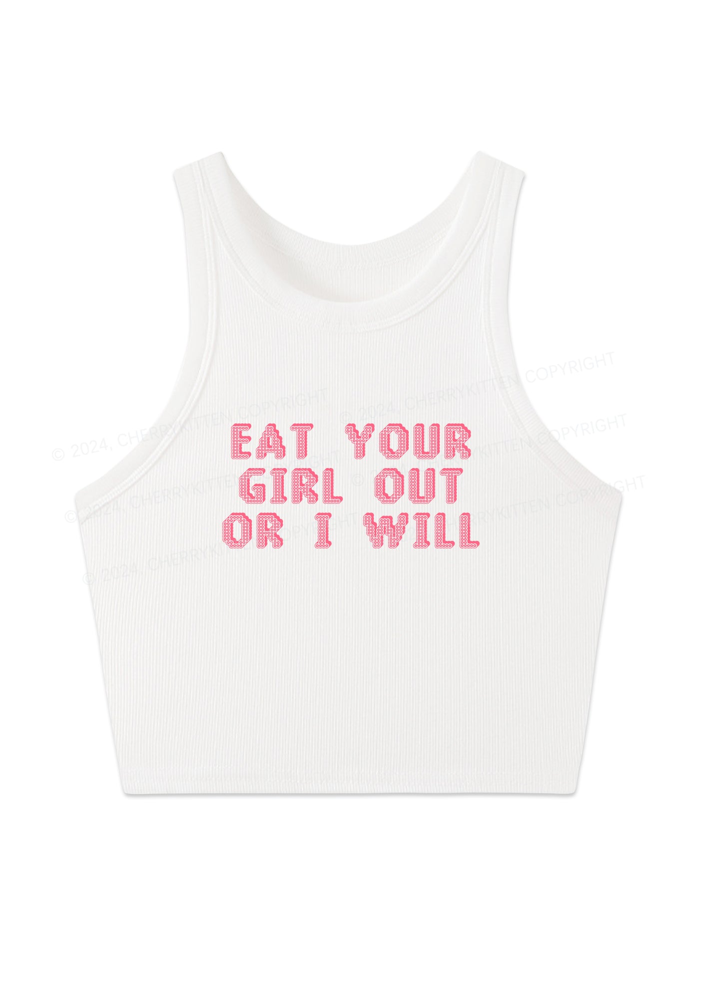 Eat Your Girl Out Y2K Crop Tank Top 