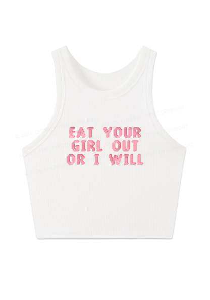 Eat Your Girl Out Y2K Crop Tank Top 