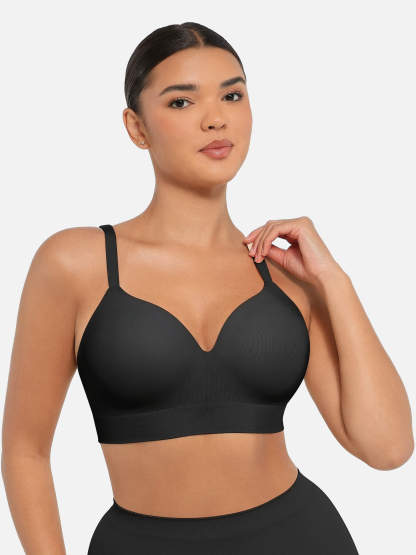 Wireless Push-Up Seamless Comfort Full Coverage Bra