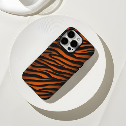 Cross-border Tiger Print Art style phone case for iPhone11Promax 2-in-1 film case 13pm phone case