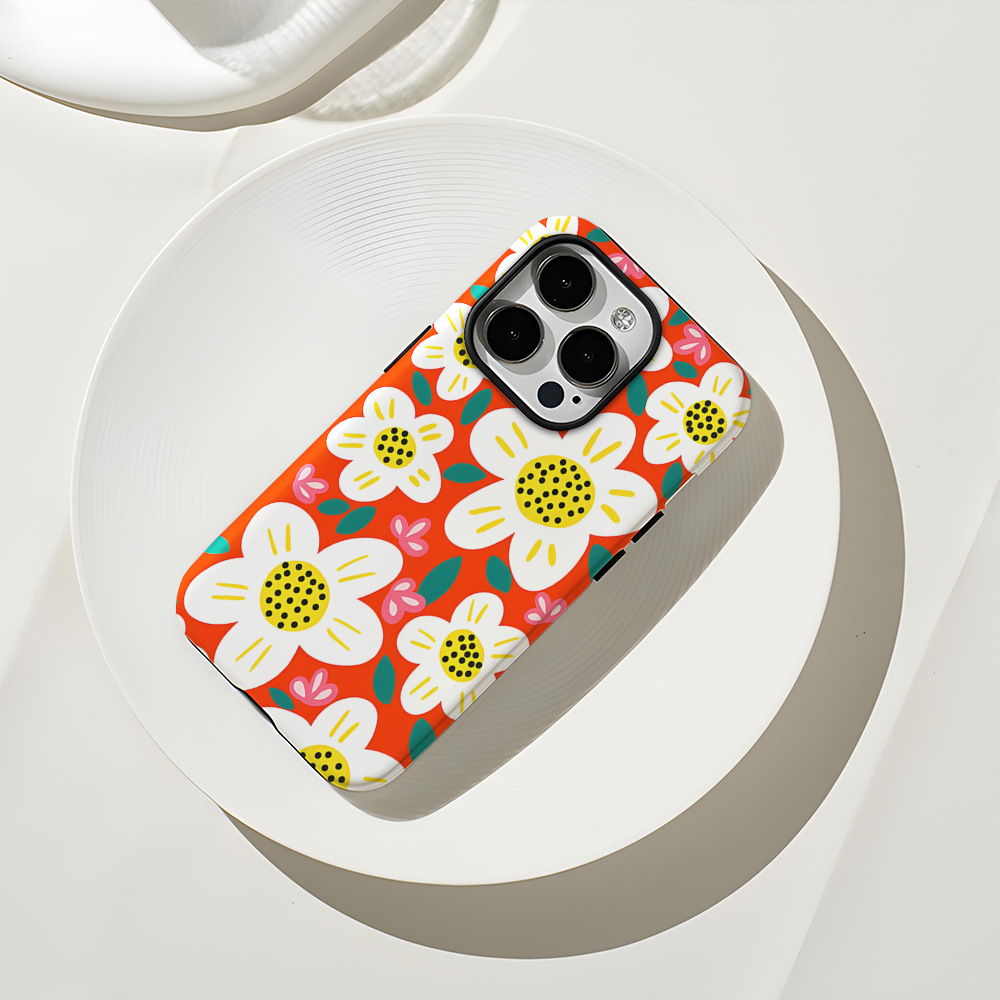 Flower Printed Phone Case for Apple iPhone