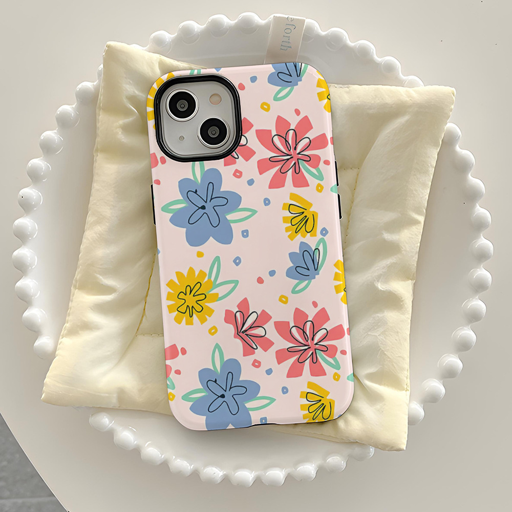 Painted Flowers Printed Phone Case for Apple iPhone