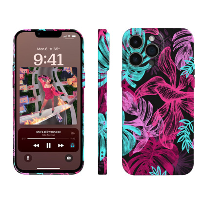 Independent station explosion illustration plant mobile phone case Apple 15pm full package precision hole iPhone13 mobile phone cover film shell