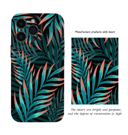 Independent station explosion illustration plant mobile phone case Apple 15pm full package precision hole iPhone13 mobile phone cover film shell