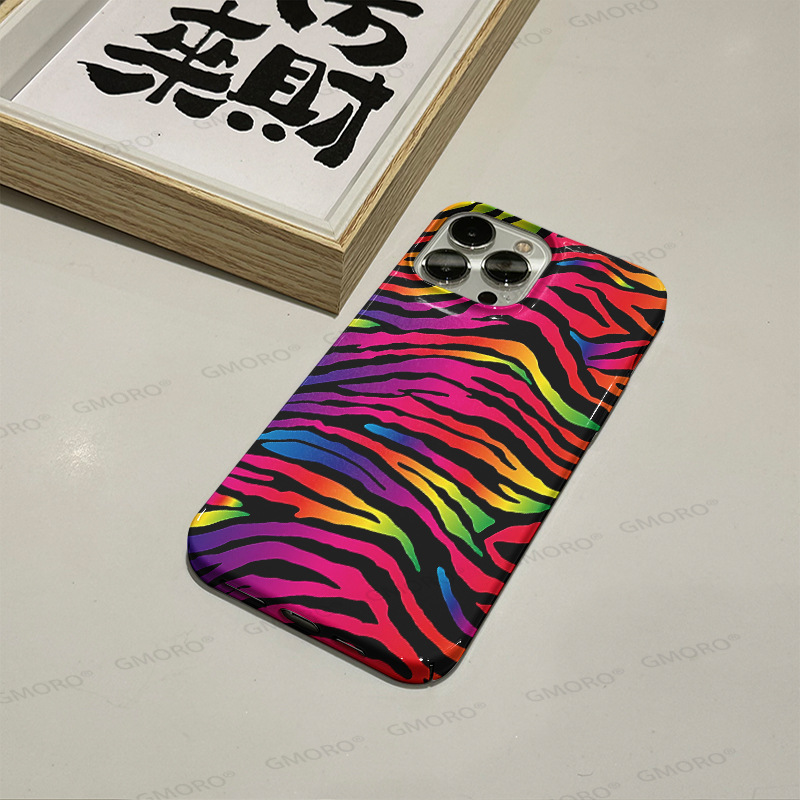 Color Tiger print Apple 16 phone case iPhone15 Internet Red 14promax film hard case 13 phone case 12 women