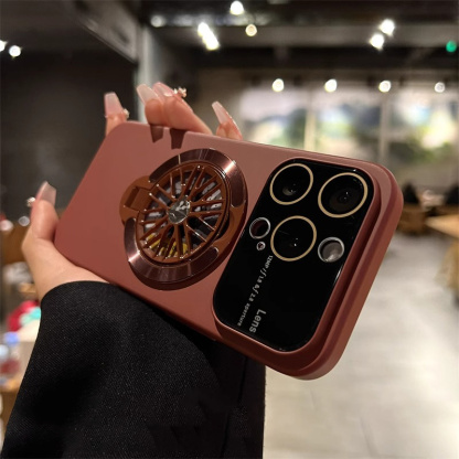 High-grade Rotating Gyroscope Magnetic Bracket Anti-fall Mobile Phone Case for iPhone