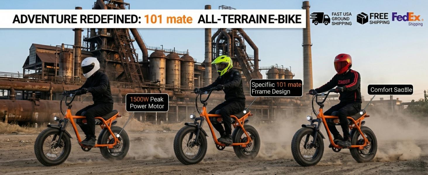[summerwins] ESKUTE V101 1500W Electric Bike for Adults: 28MPH Speed, 16x4.0 Fat Tire All-Terrain E-bike | Smart NFC Unlock, 48V 13Ah Battery, 330lb Max Load, 7-Speed Commuter & Off-Road Ebike range 50-60 mile((w/ PAS 1)