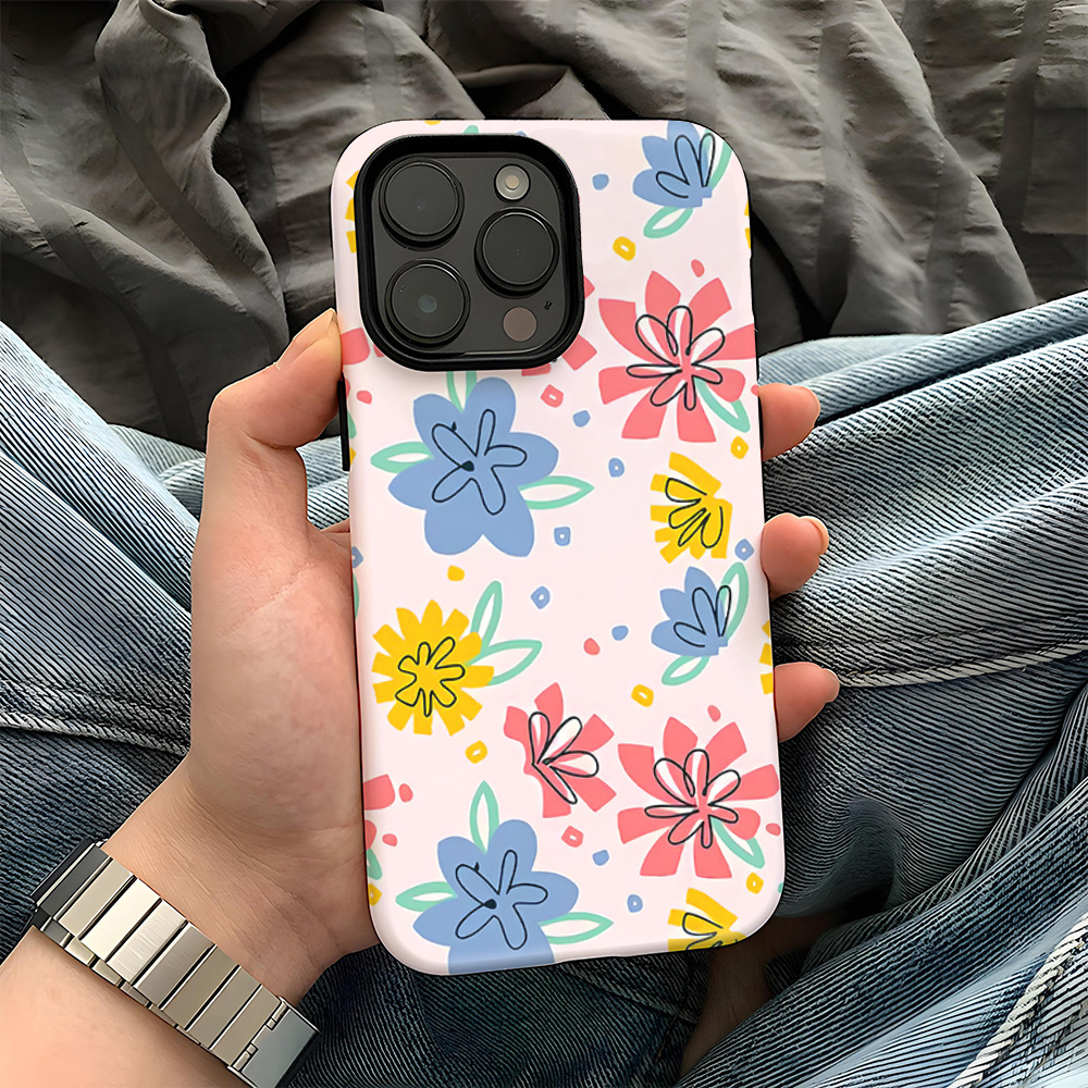 Painted Flowers Printed Phone Case for Apple iPhone