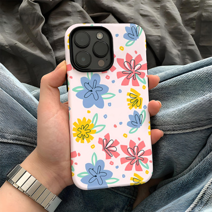 Painted Flowers Printed Phone Case for Apple iPhone