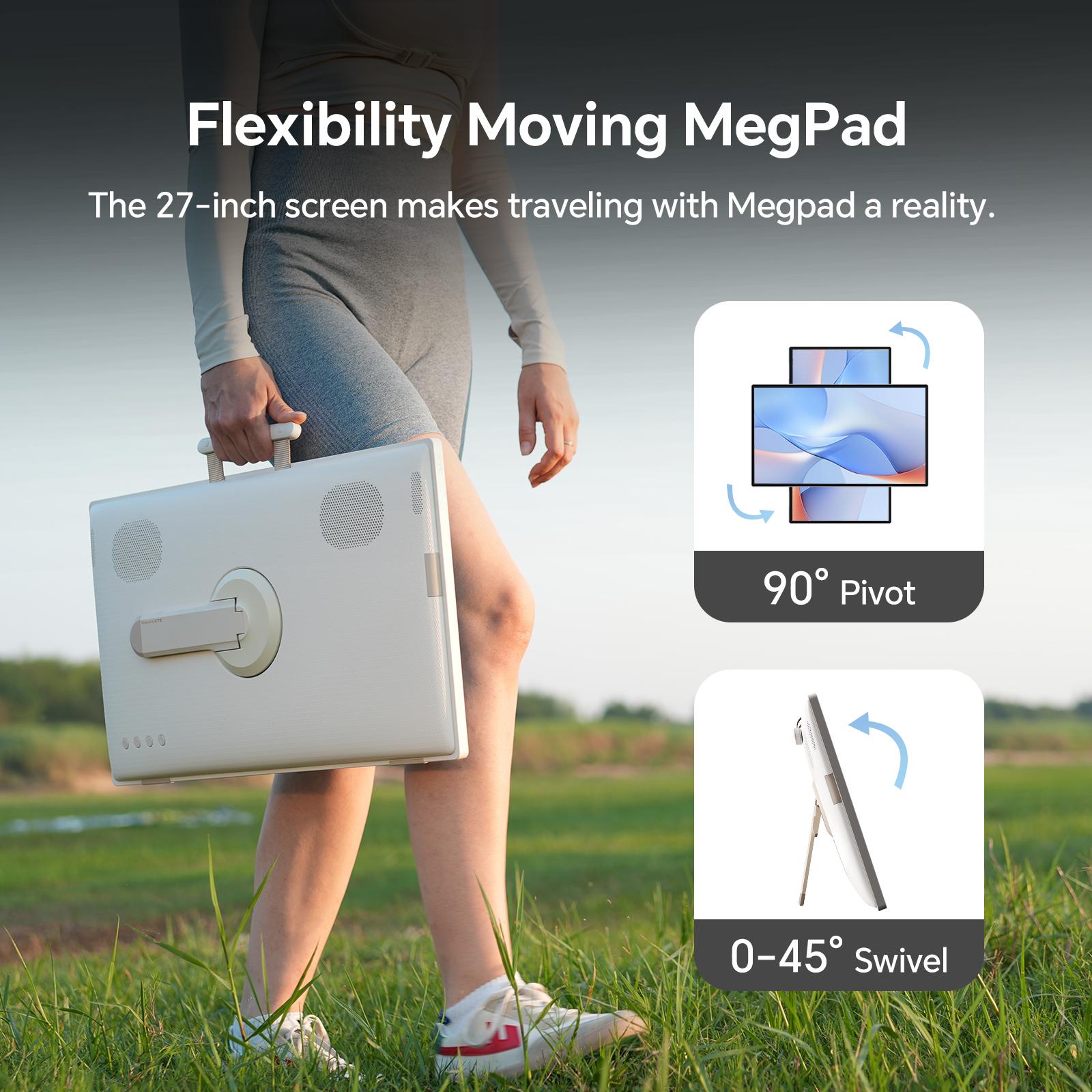 Ktc MegPad A25Q5 25in Touch Screen FHD IPS Panel Portable Smart TV Monitor with Case, Qualcomm 8-Core CPU, 8GB+128GB, Android 14, EDLA Certification, 8MP Camera, 2×8W+2×4W Speakers, Remote Control, 5000mAh Built-In Battery, Wi-Fi 5 Ktc MegPad A25Q5 25in Touch Screen FHD IPS Panel Portable Smart TV Monitor with Case, Qualcomm 8-Core CPU, 8GB+128GB, Android 14, EDLA Certification, 8MP Camera, 2×8W+2×4W Speakers, Remote Control, 5000mAh Built-In Battery, Wi-Fi 5