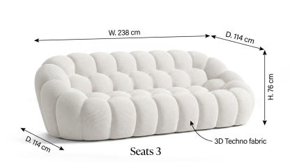 TUME 3D Bubble Sofa 3 Seat
