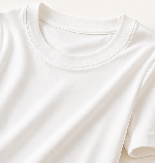 Fitted Organic Stretch Mulberry Silk Tee