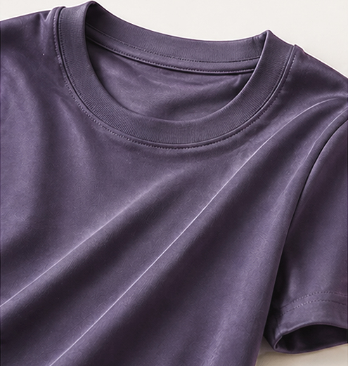 Fitted Organic Stretch Mulberry Silk Tee