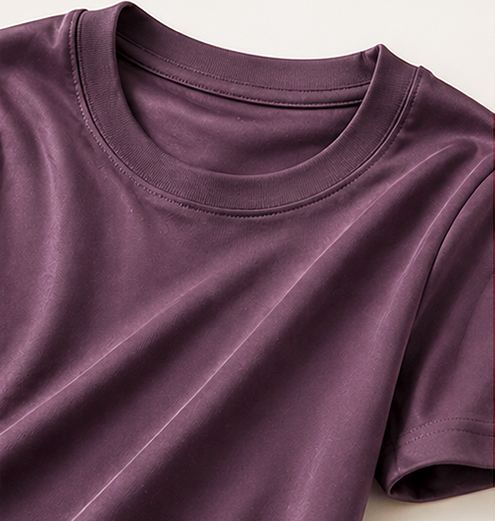 Fitted Organic Stretch Mulberry Silk Tee