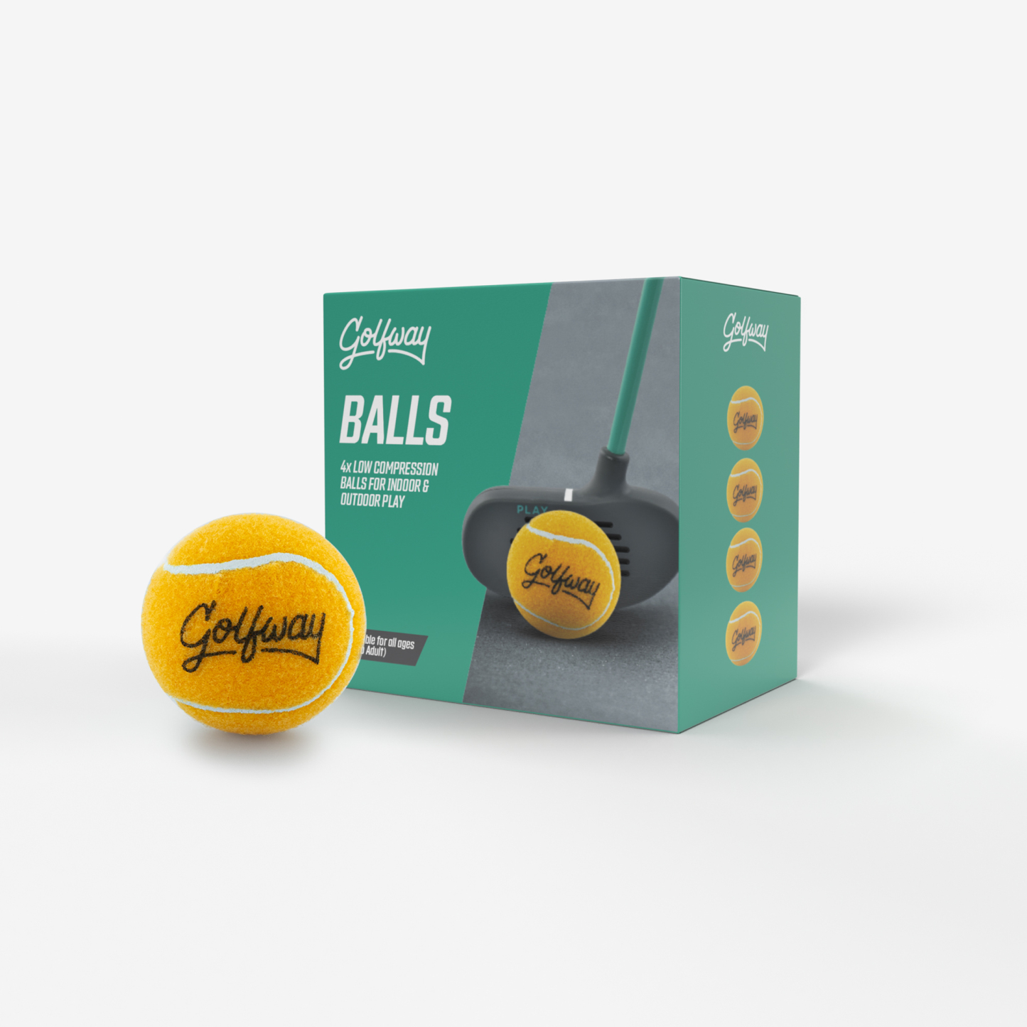 Golfway Play Velcro Balls (box of 4) - Orange