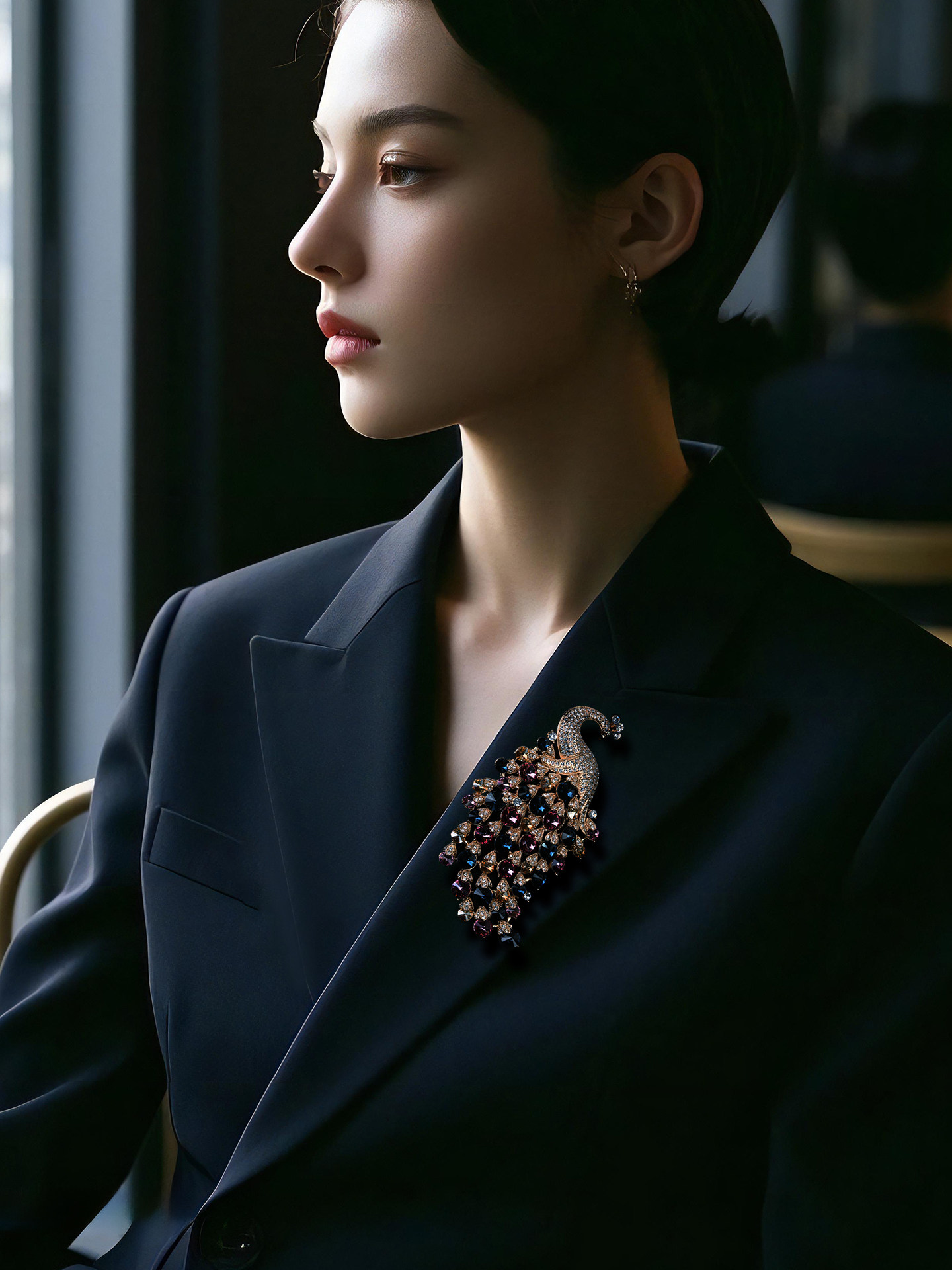 Aurora Peacock Brooch – A Symbol of Grace & Radiance