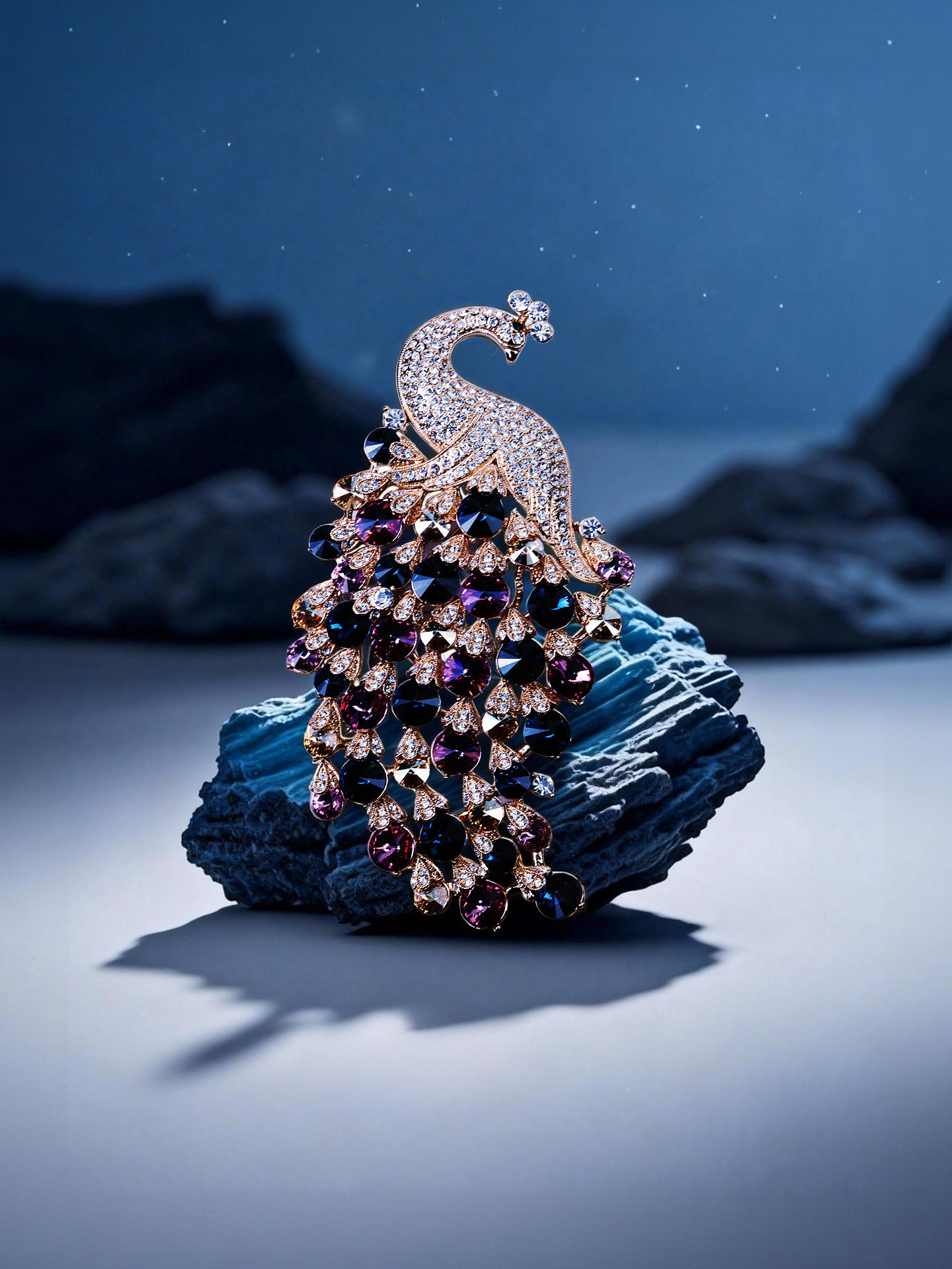Aurora Peacock Brooch – A Symbol of Grace & Radiance