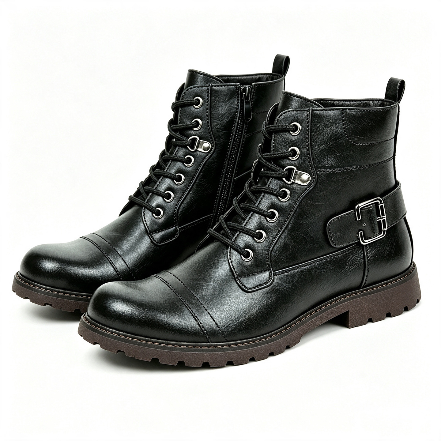 Men's Side Zipper  Classic Leather Boots