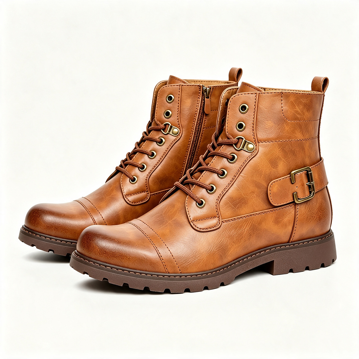 Men's Side Zipper  Classic Leather Boots