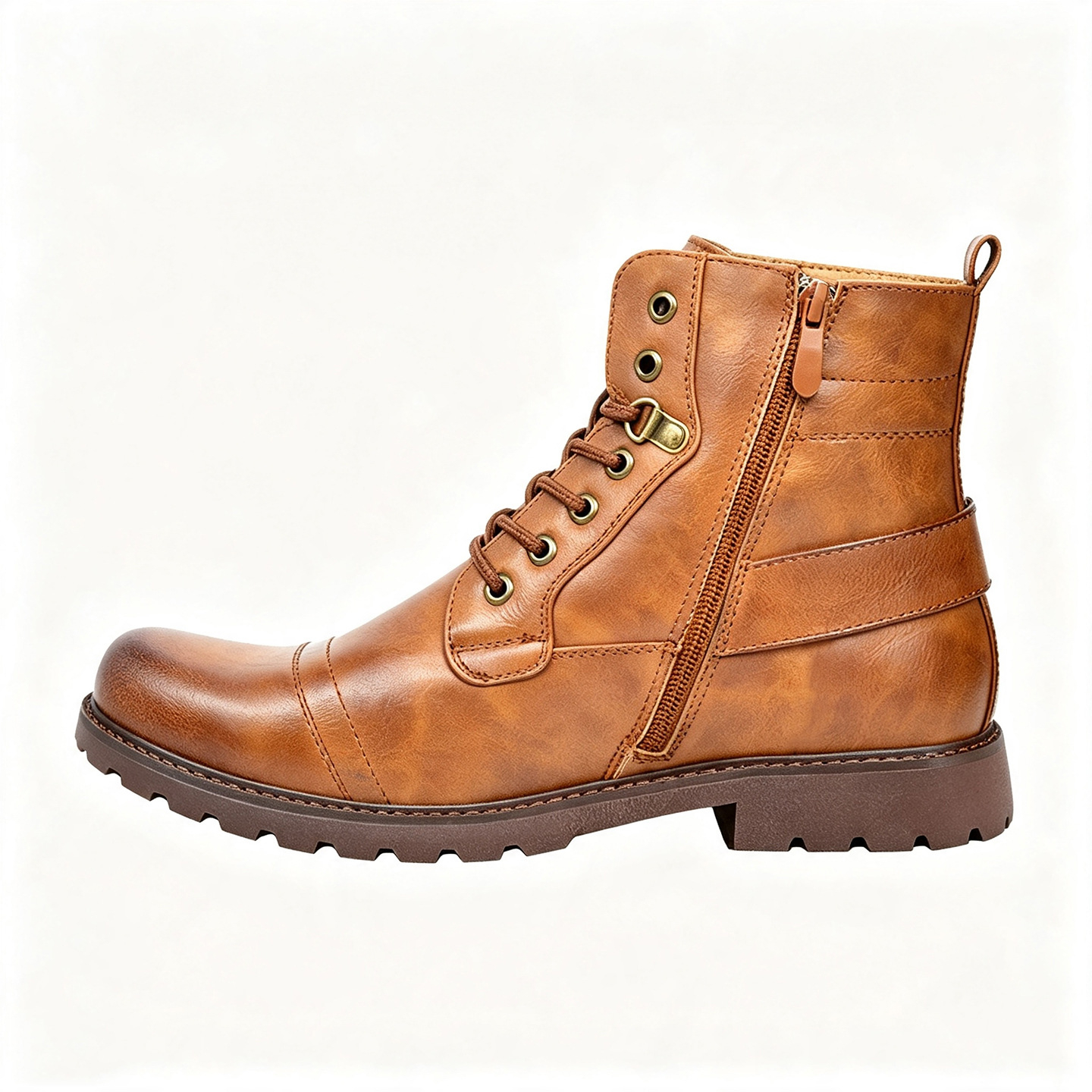 Men's Side Zipper  Classic Leather Boots