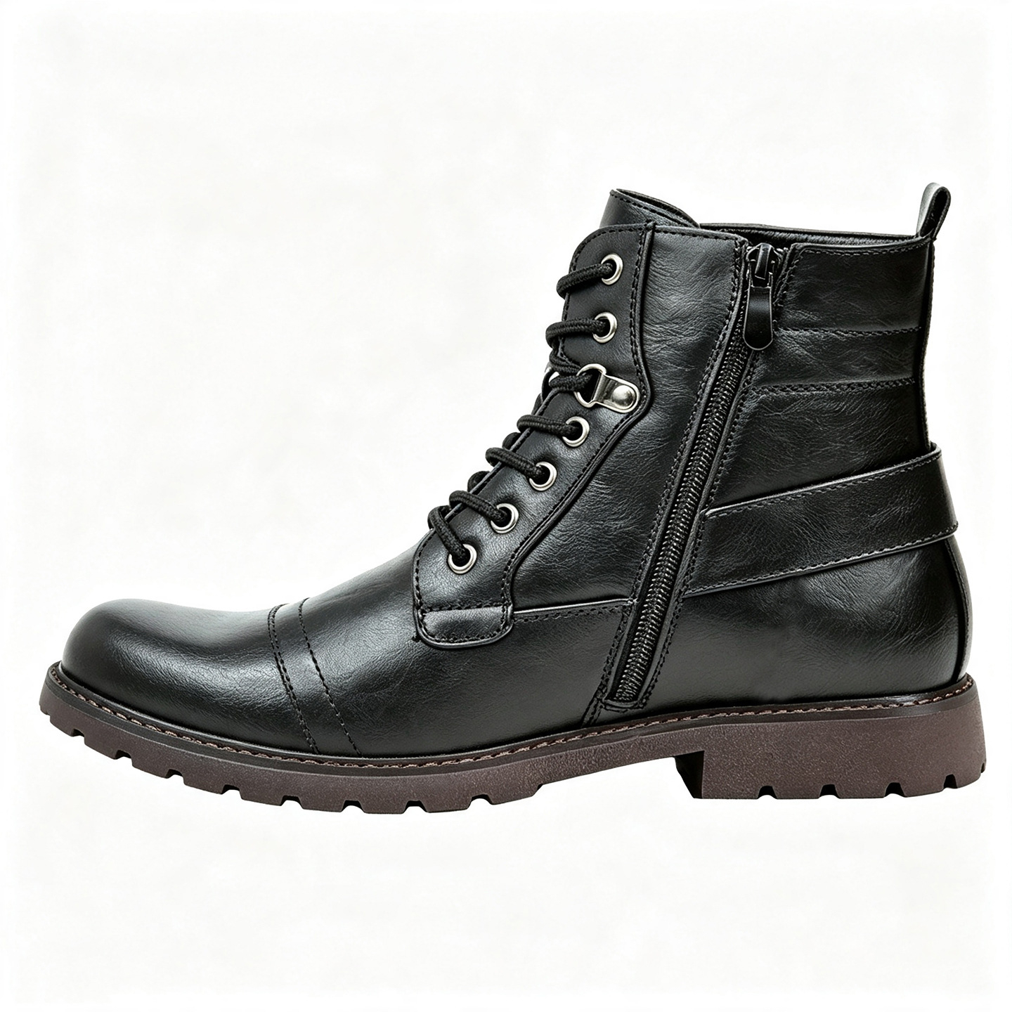 Men's Side Zipper  Classic Leather Boots