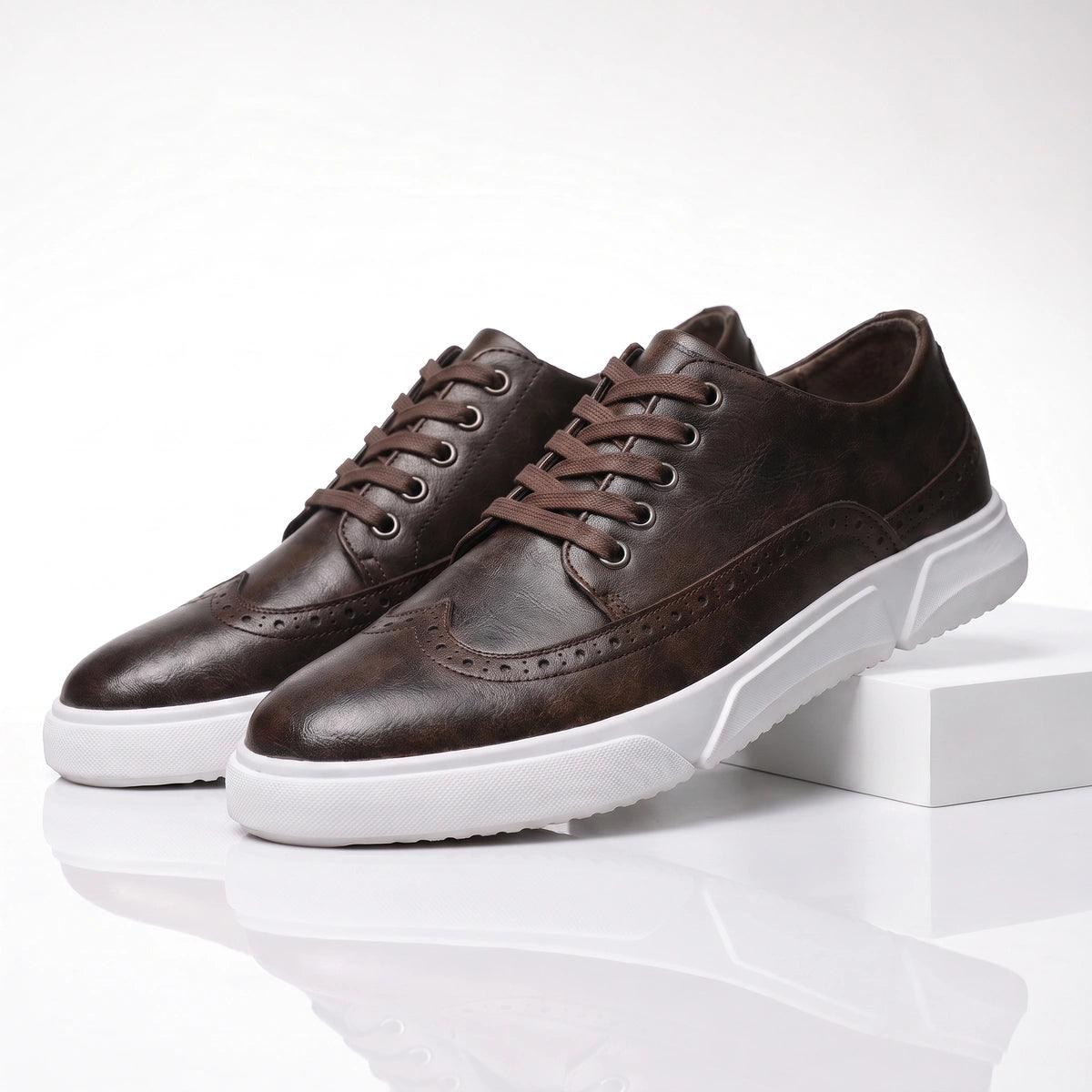 Calver Leather Brogue Sneakers